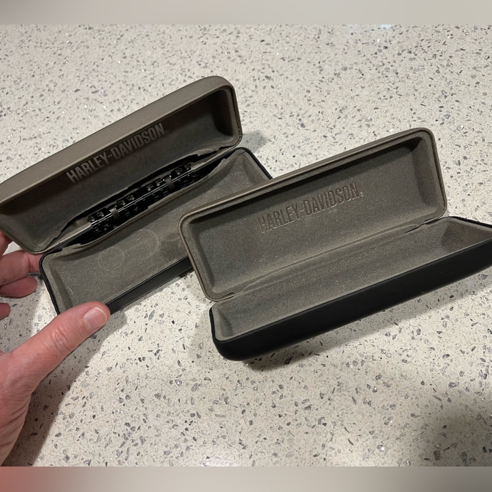 Harley-Davidson Black and Gray Pair of Eyewear Cases - 1 slight damaged
